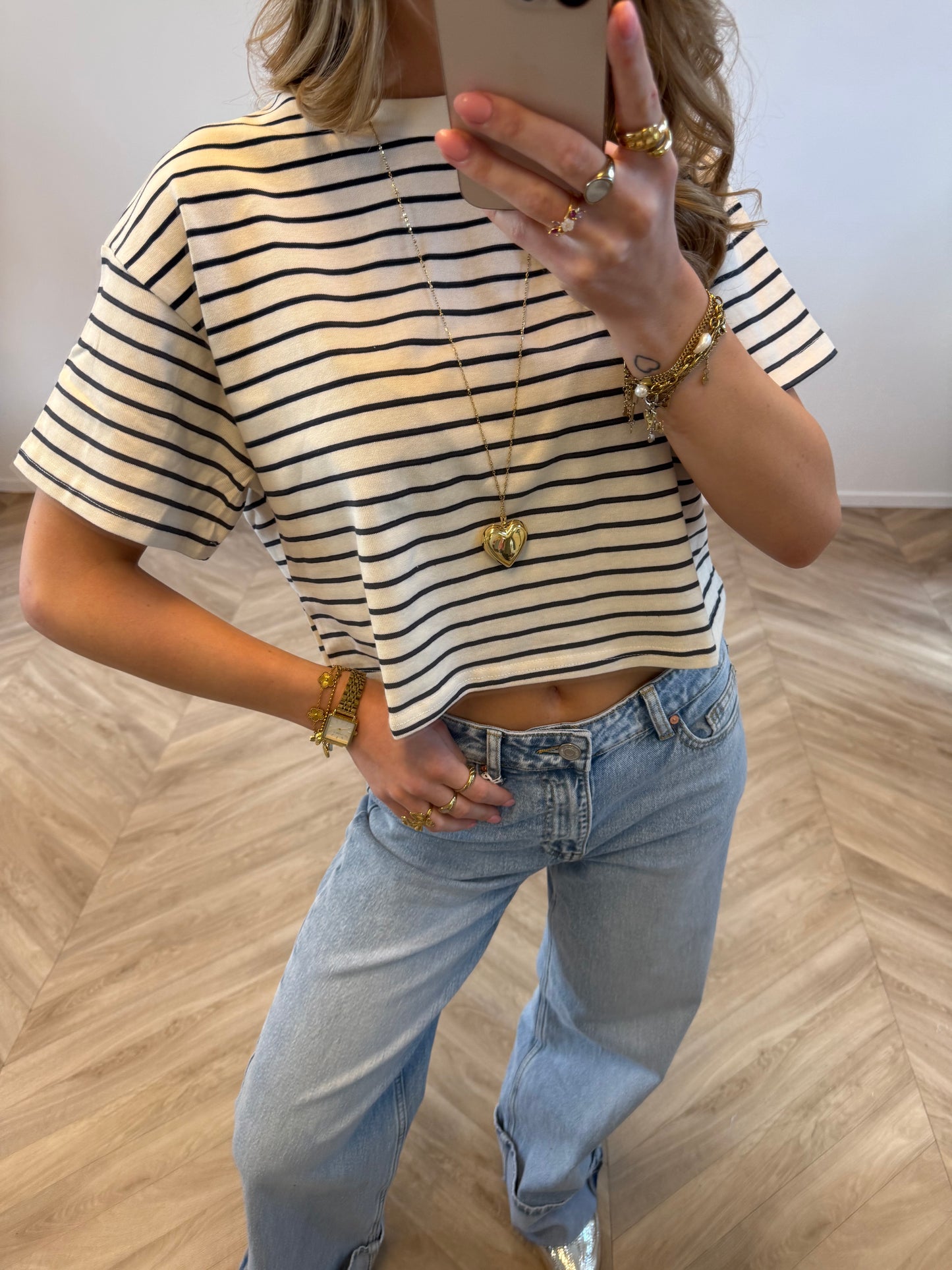 Noa Wide Leg Overslag Jeans