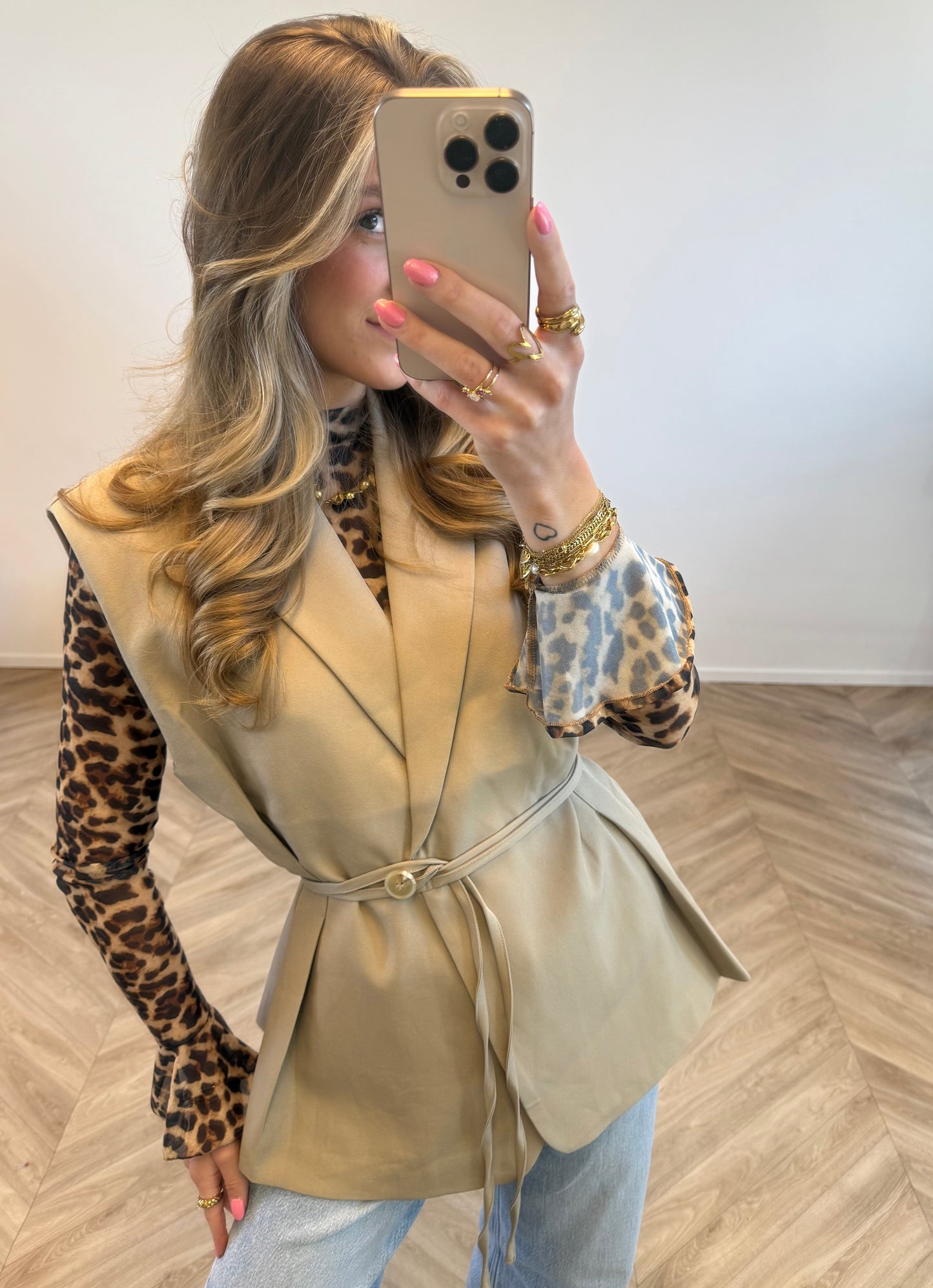 Mila Gilet Taupe