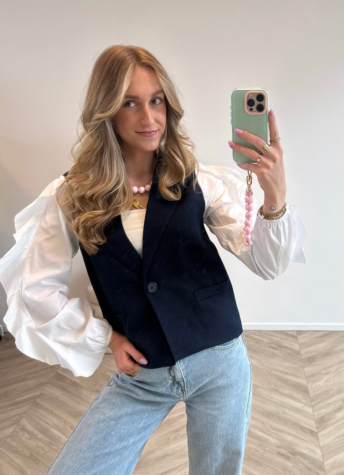 STUNT Blazer Blouse Mouw Knoop