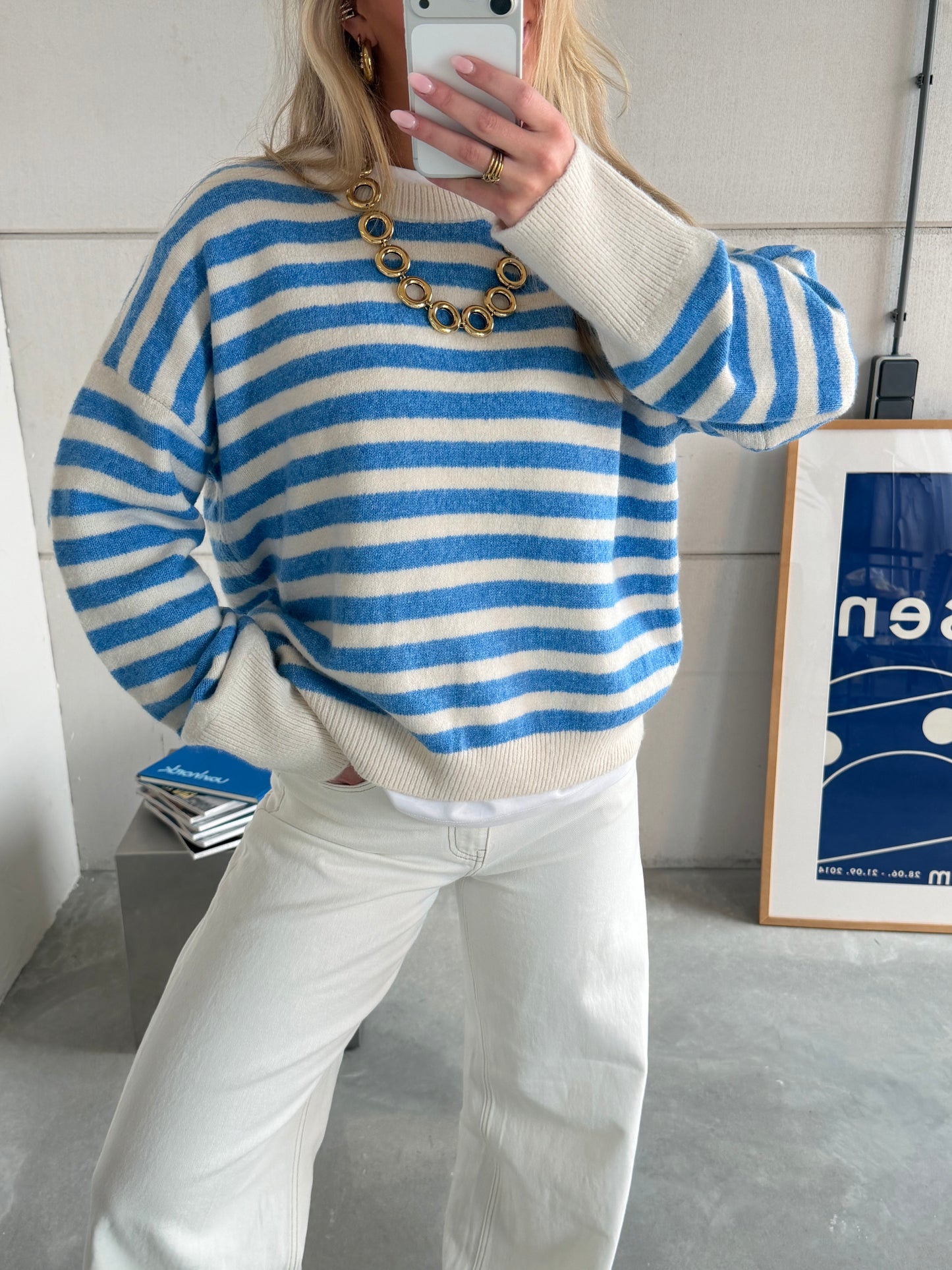 Emily Trui Blauw Gestreept