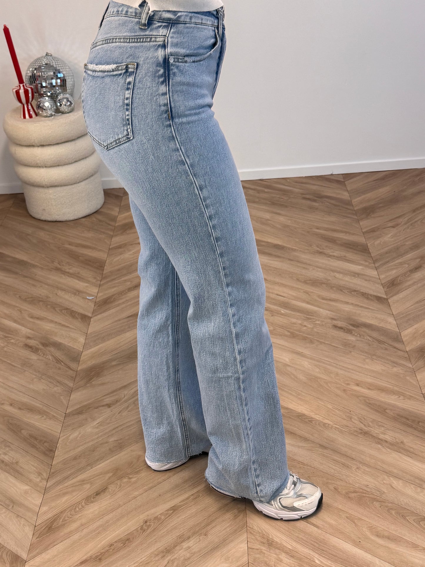 Merel Wide Leg TALL Jeans Blauw PRE ORDER