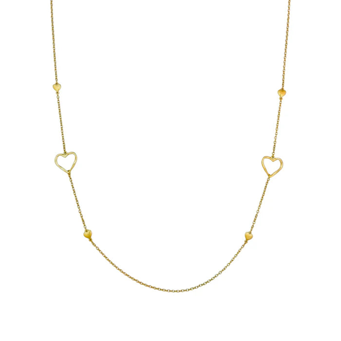 Dubbel Heart Necklace Long