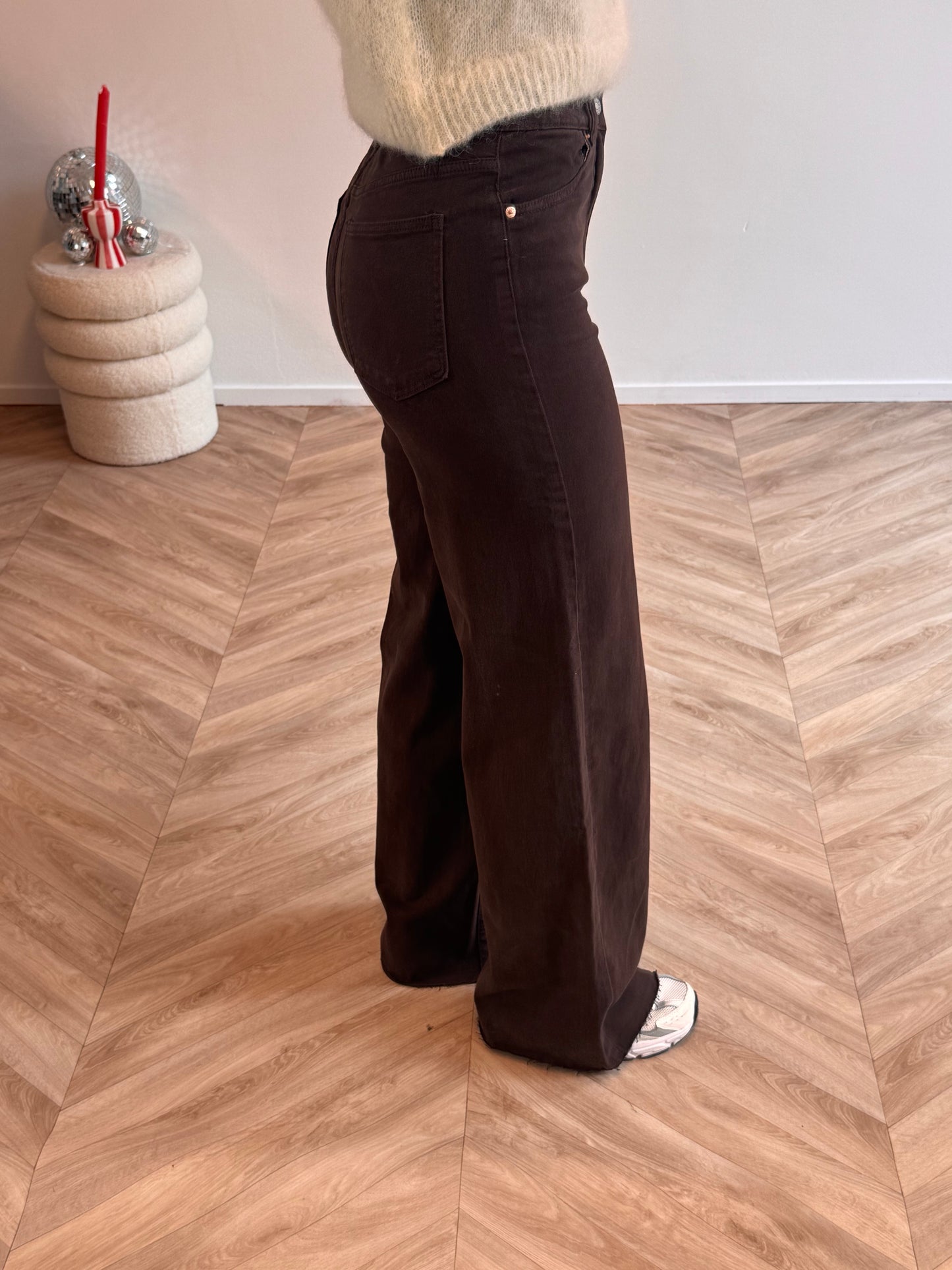 Milou Tall Wide Leg Jeans Bruin