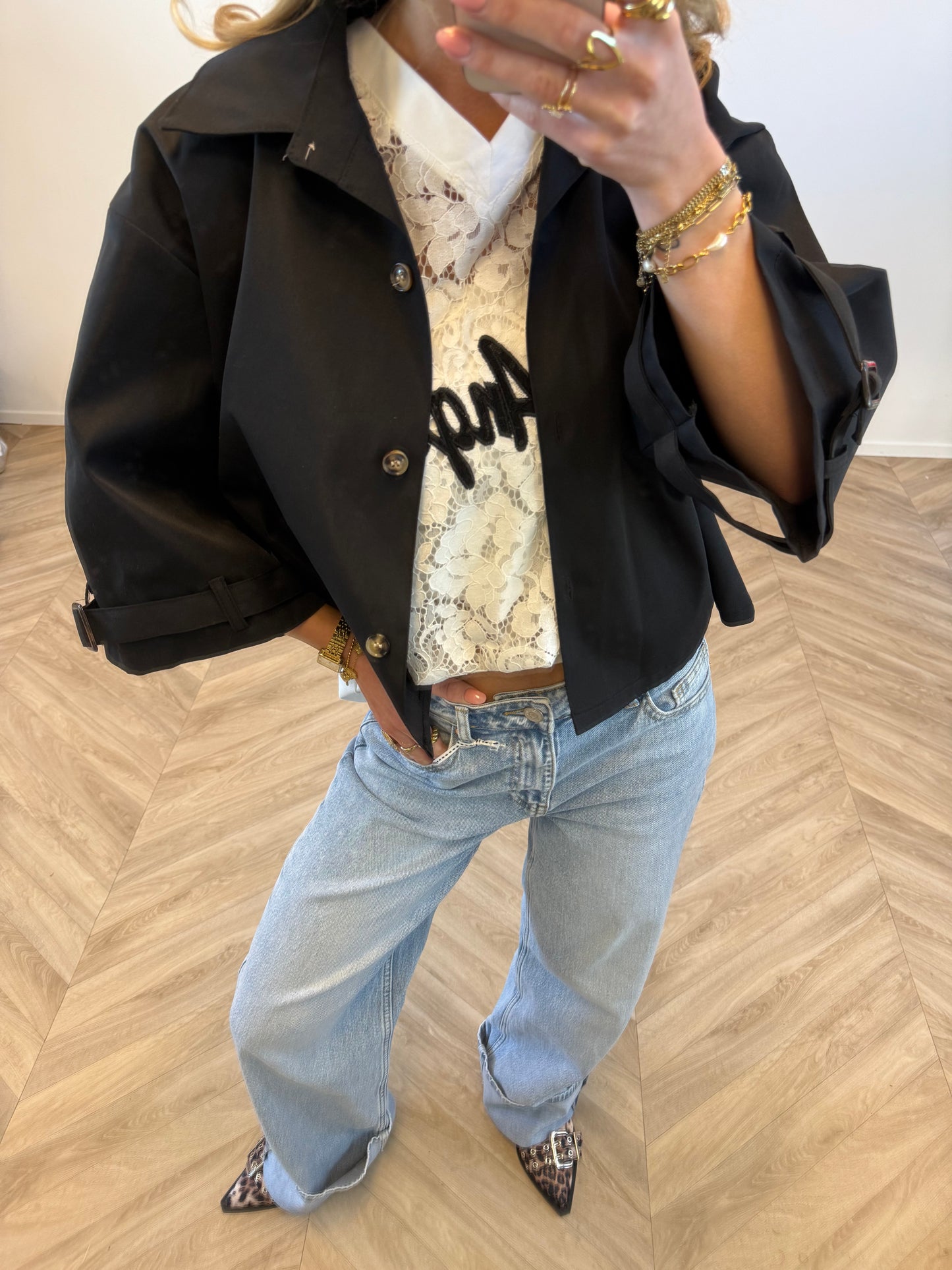 Merel Trenchcoat Zwart