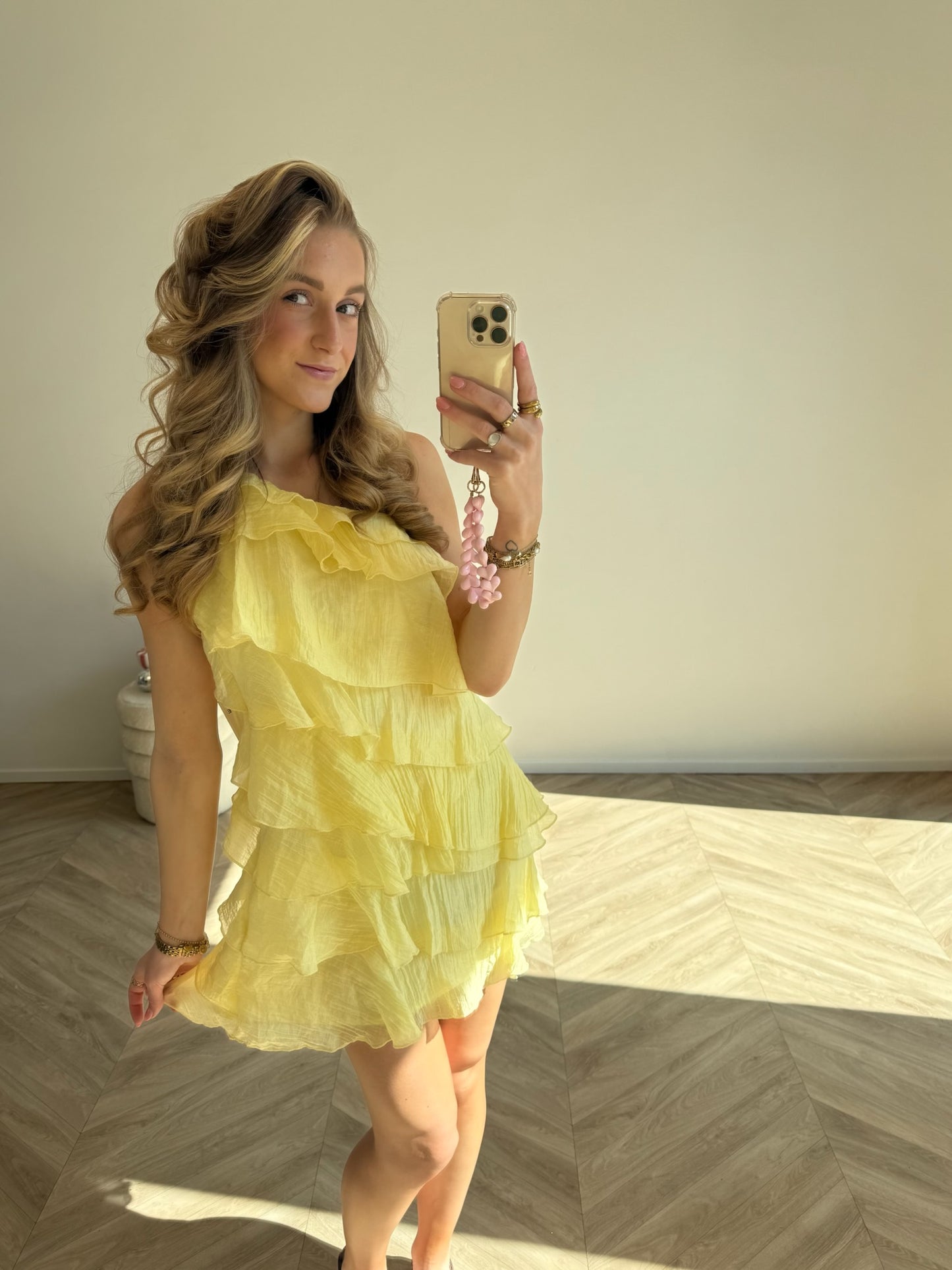 Veerle Dress Lichtgeel