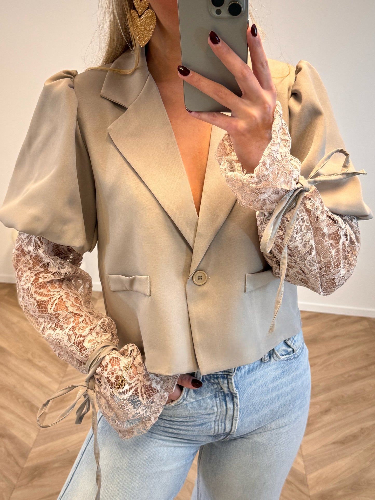 Noé Blazer Kant Taupe