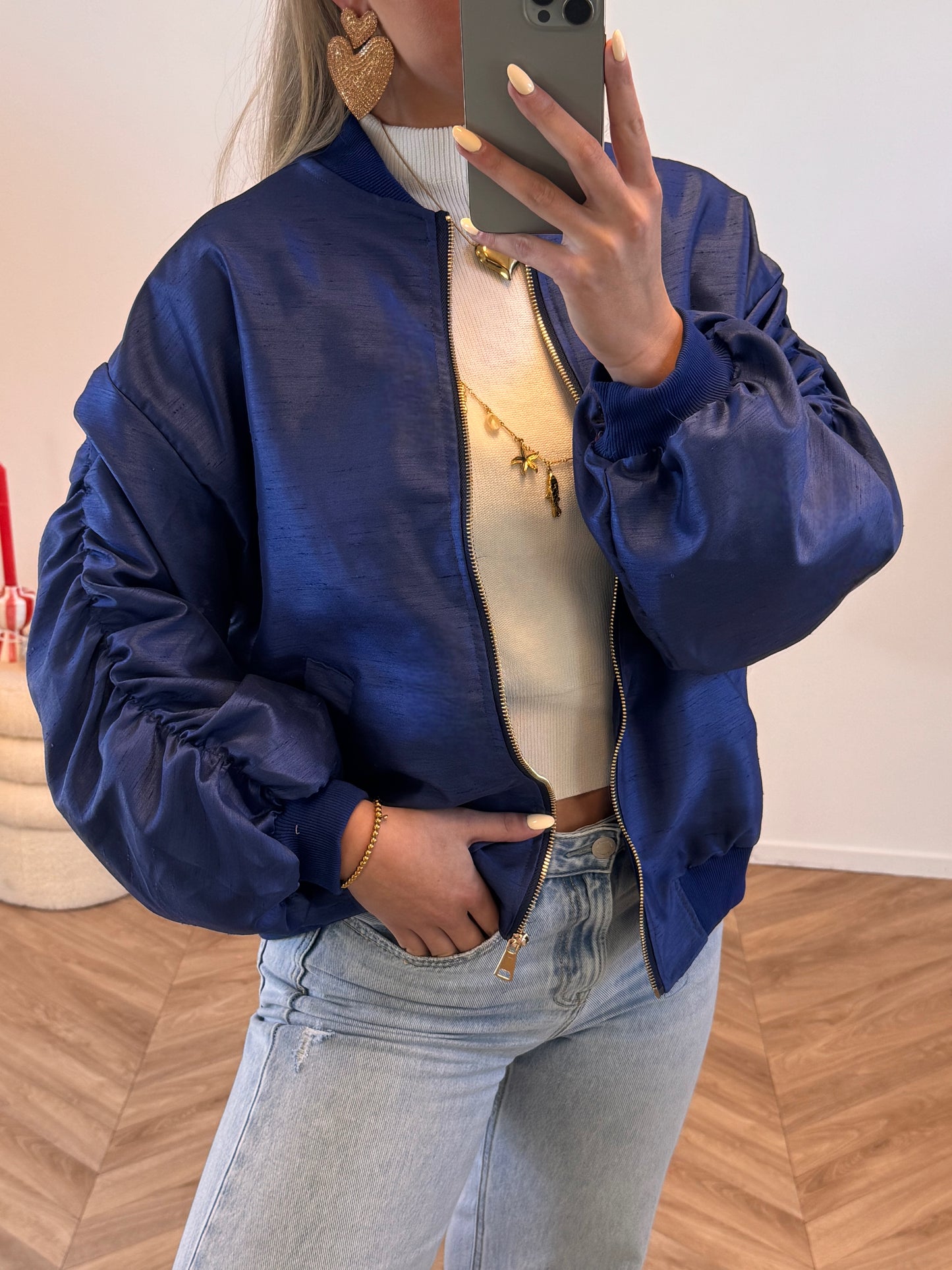 Livia Bomber - Blauw