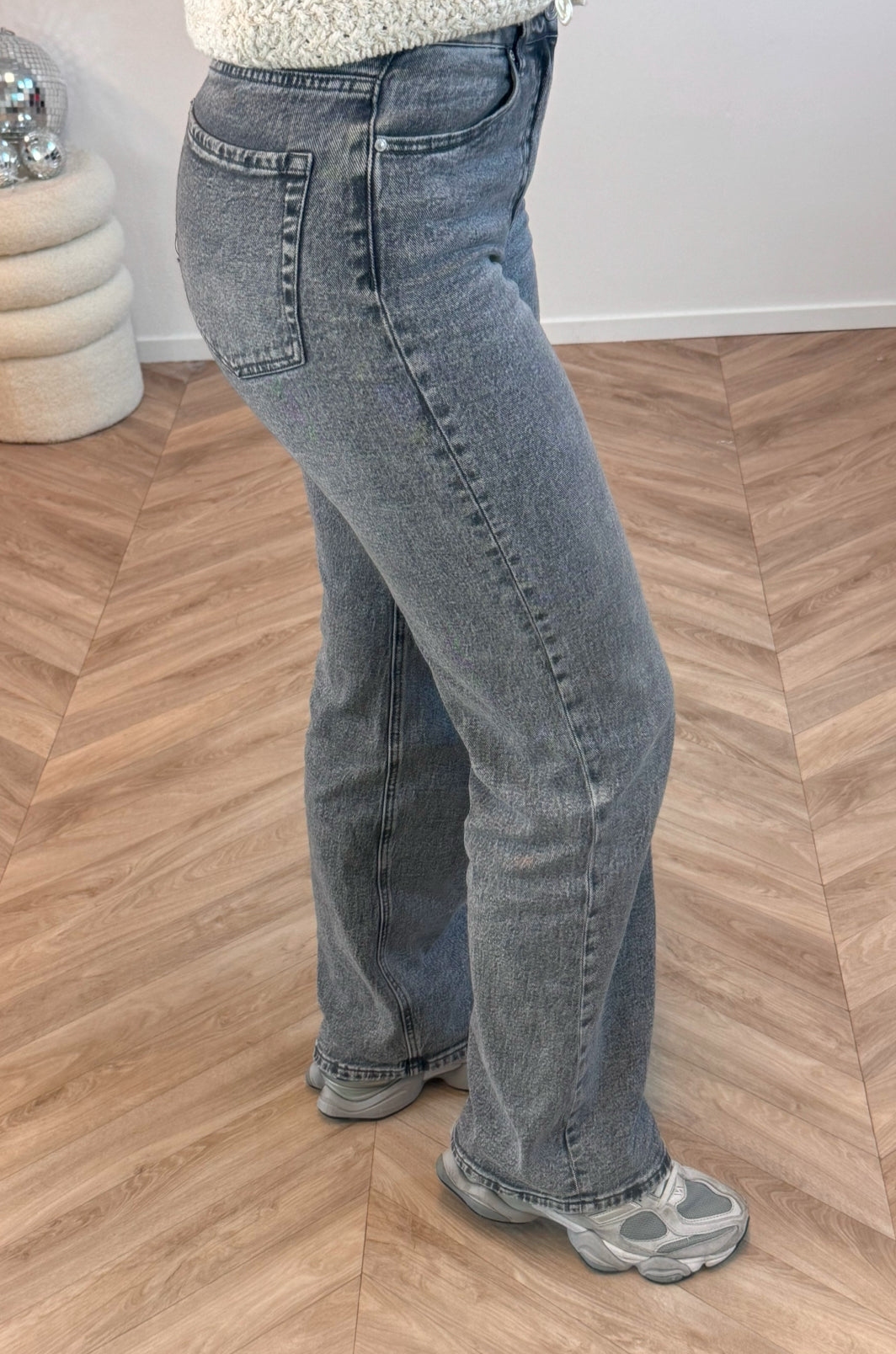 Merel Wide Leg TALL Jeans Grijs