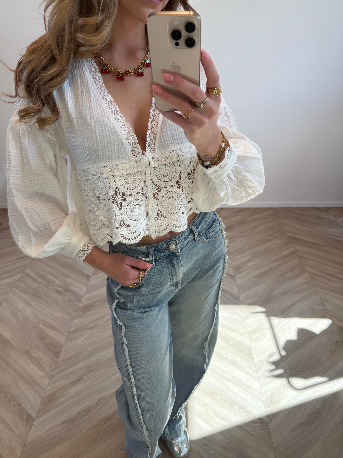 Beachy Blouse Wit PRE ORDER
