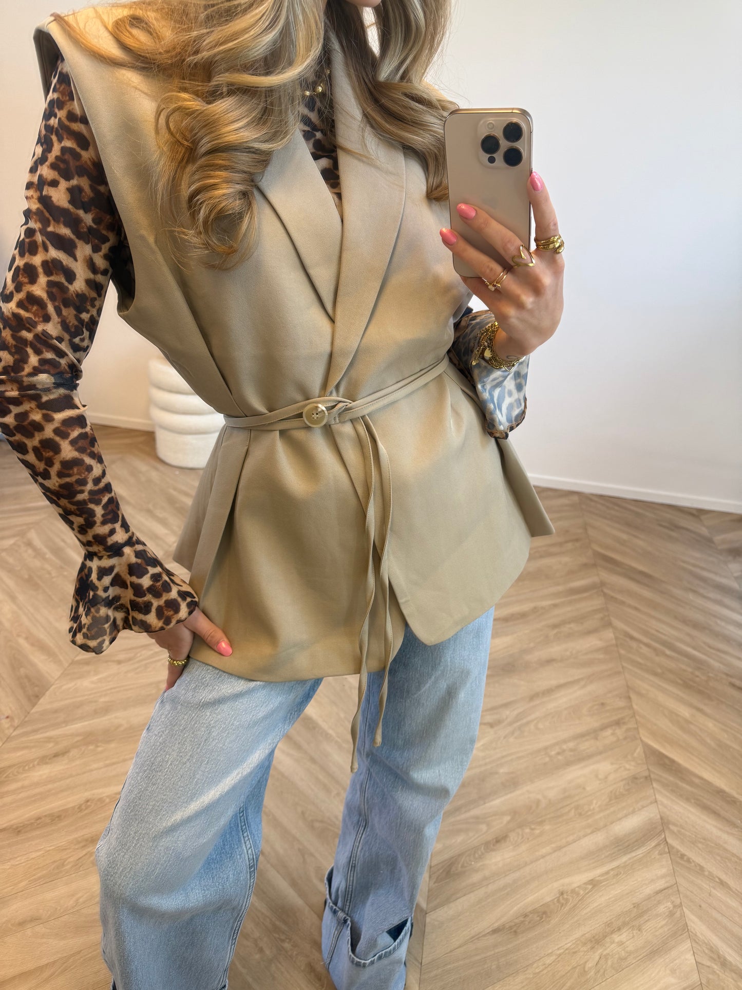 Mila Gilet Taupe