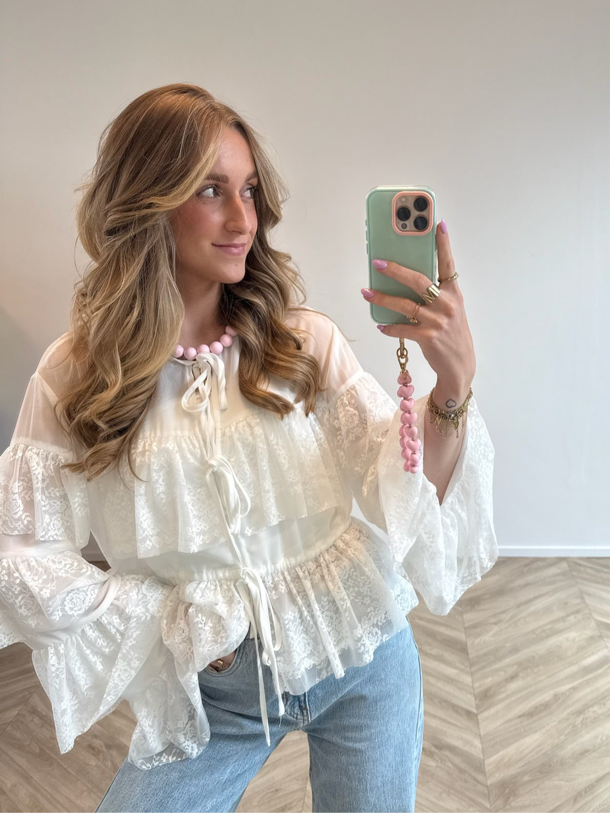 Romy Ruffle Blouse Wit