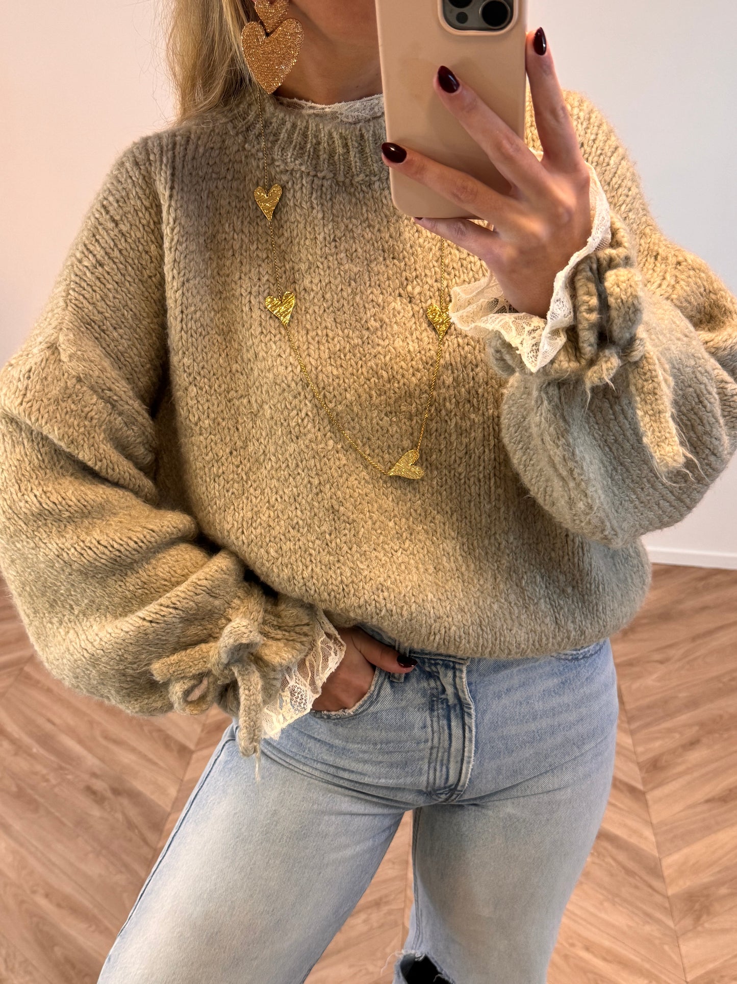 Lot Knit Beige