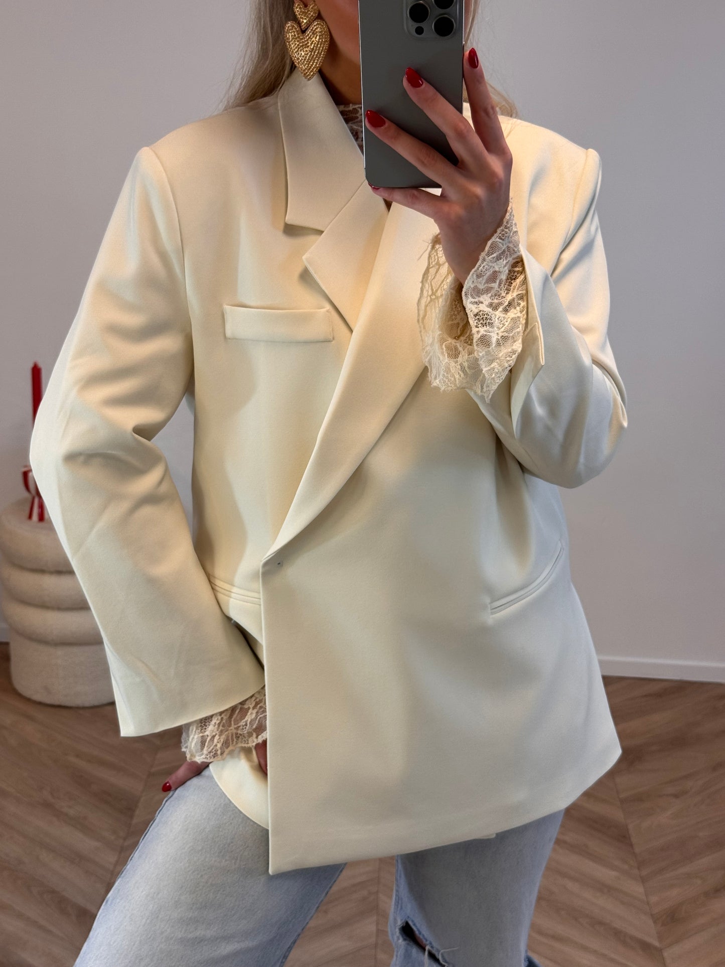 Suze Oversized Blazer Crème
