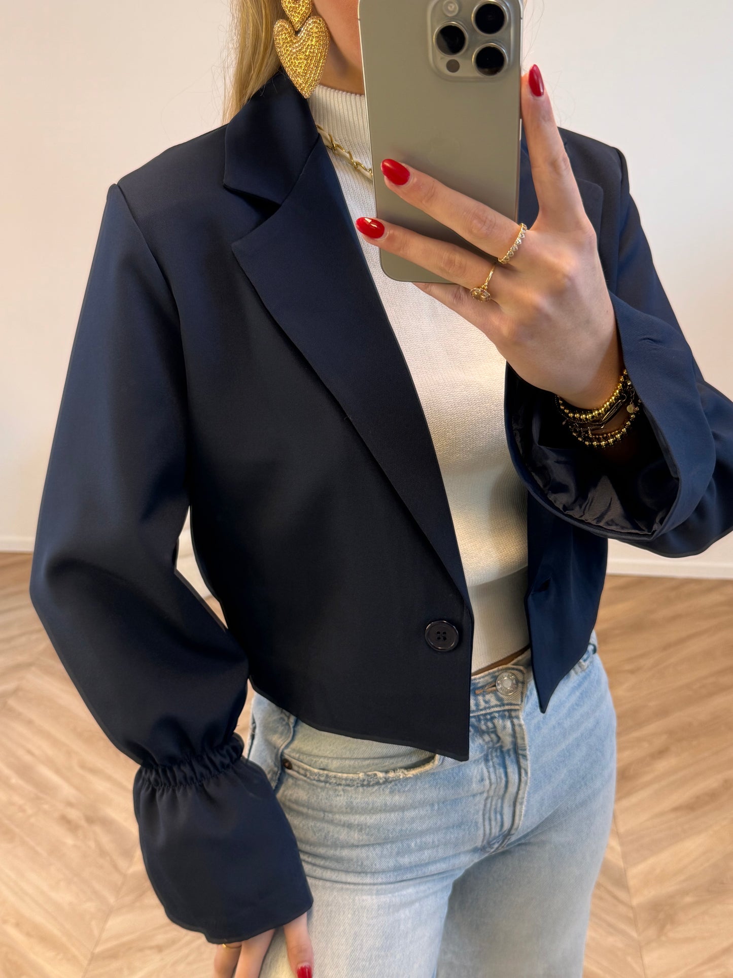 Stunt Livia Blazer Knoop Navy