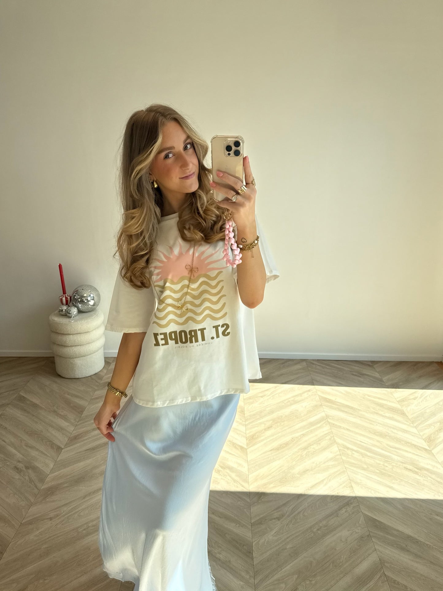 Satin Skirt Lichtblauw