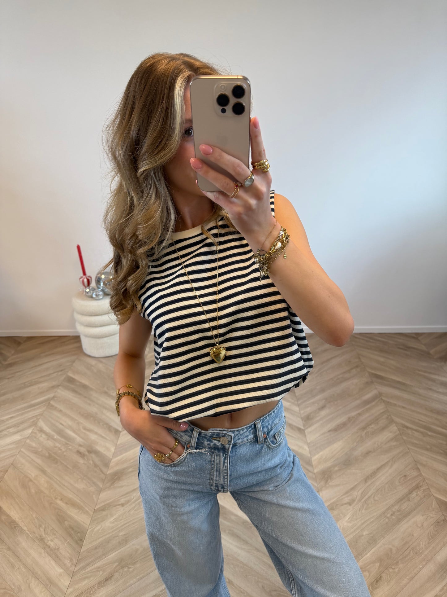 Noa Wide Leg Overslag Jeans