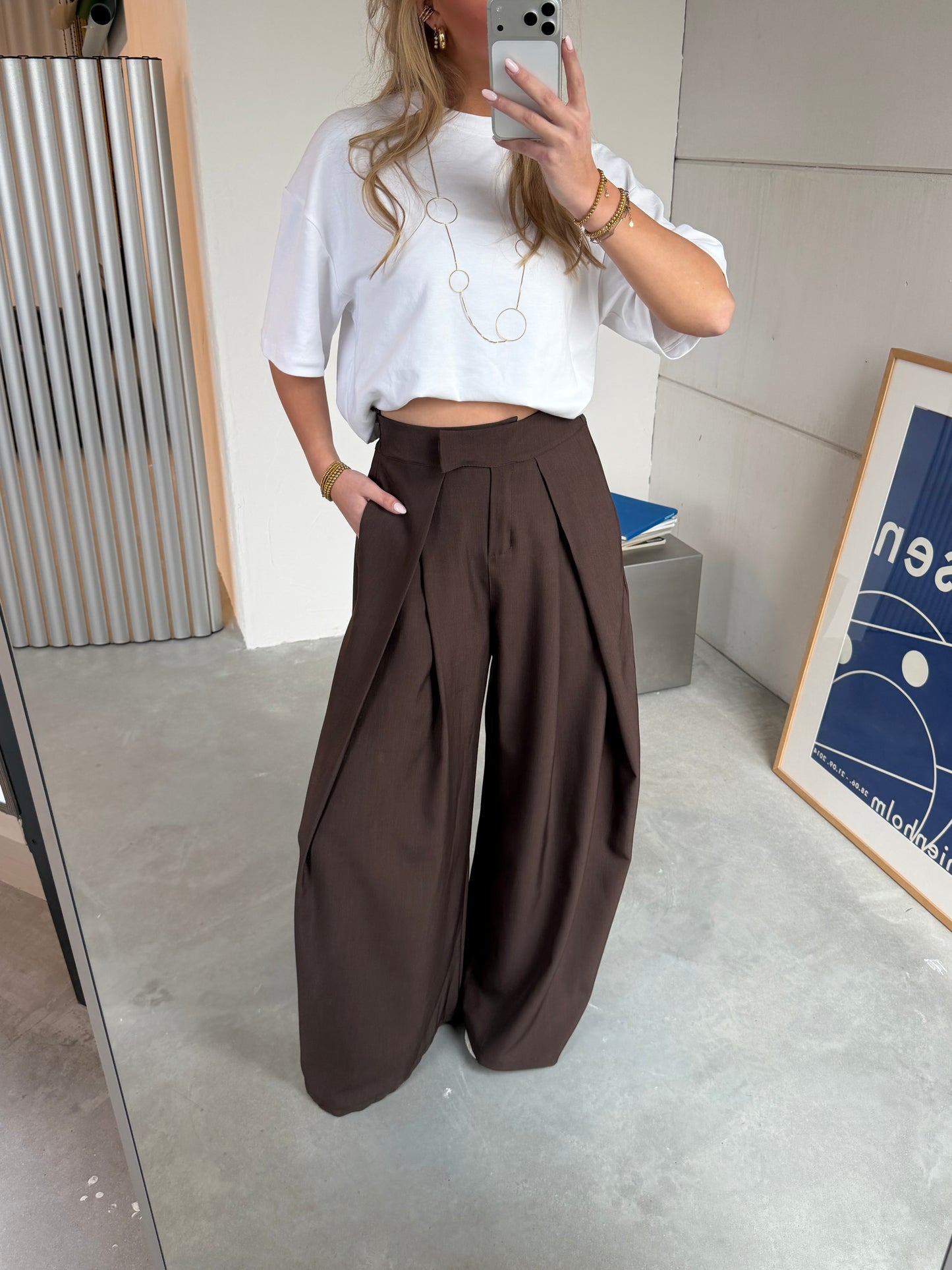 Wide Pantalon Bruin (tall)