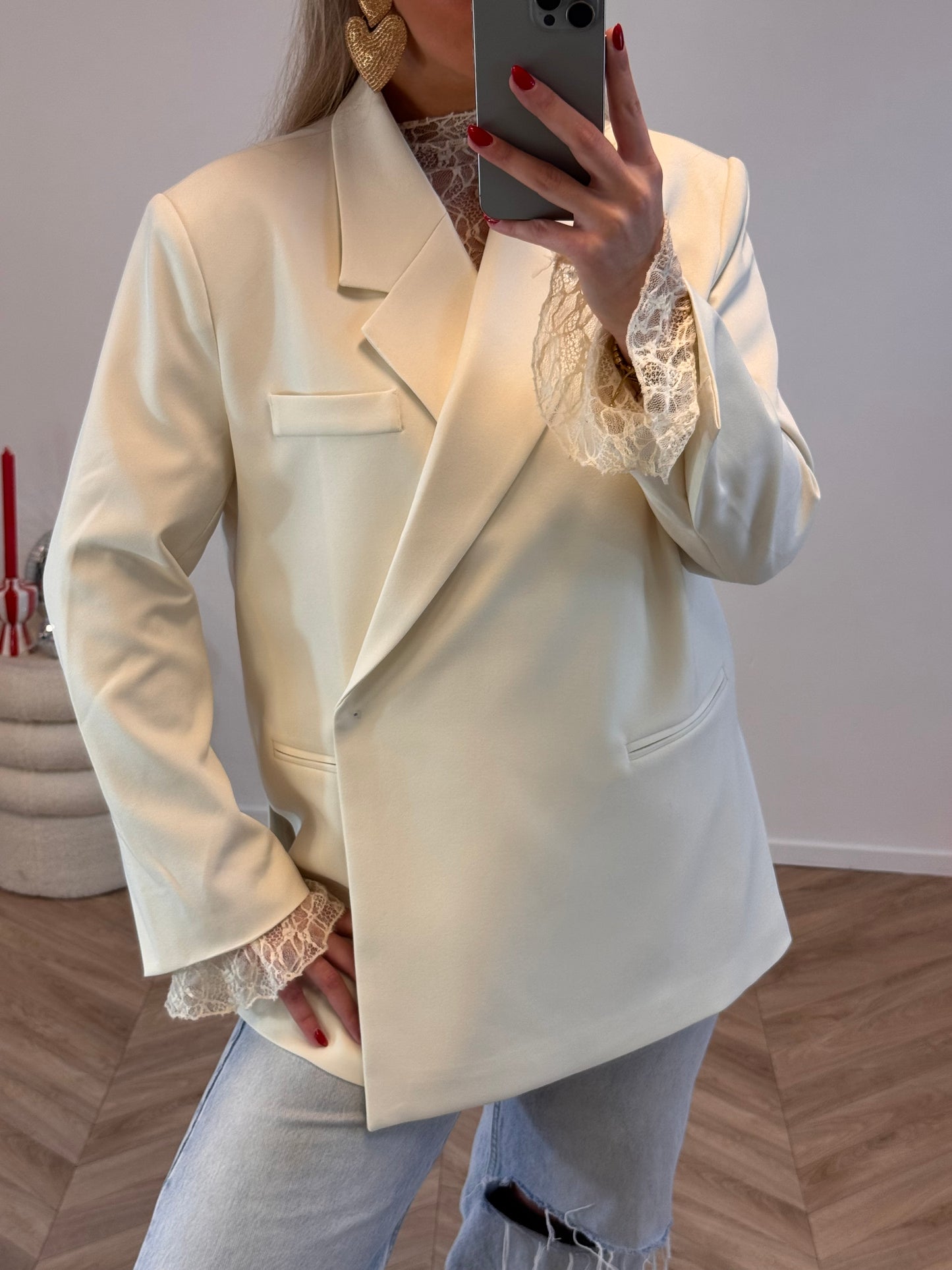 Suze Oversized Blazer Crème