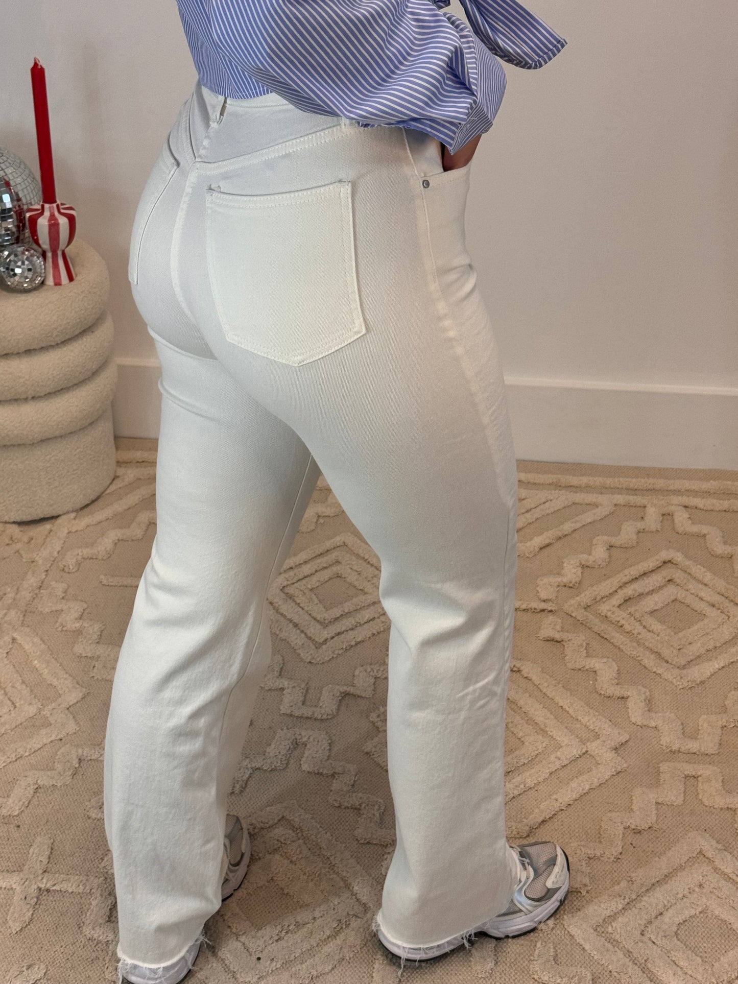 Liv Wide Leg Tall Jeans White