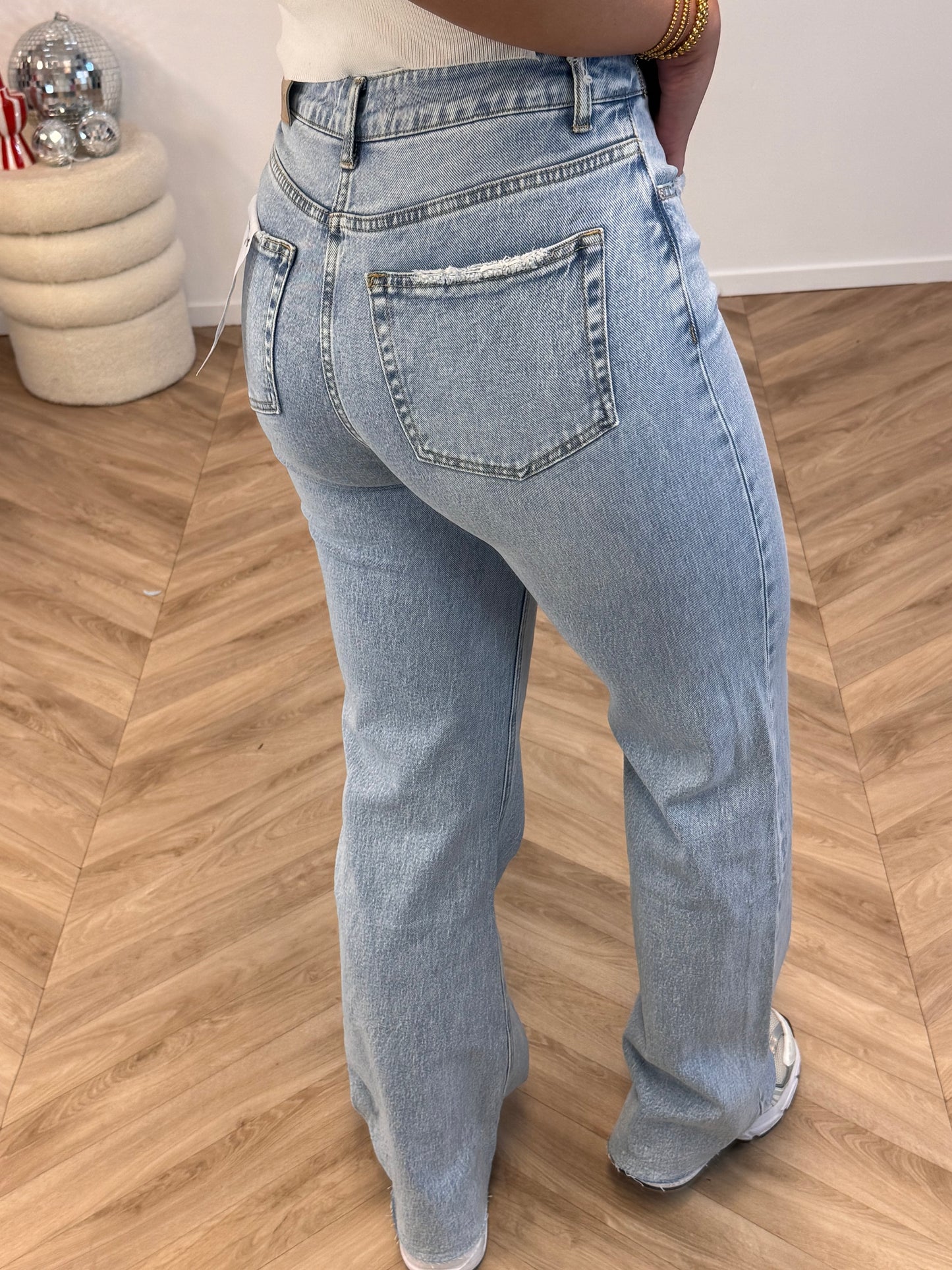 Merel Wide Leg TALL Jeans Blauw PRE ORDER