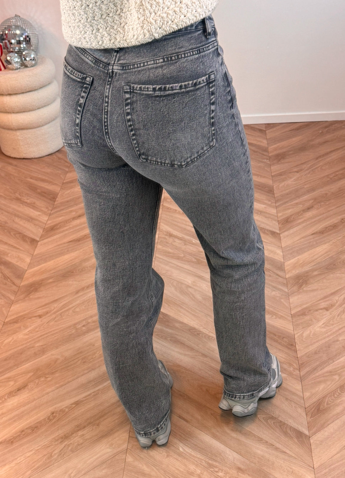 Merel Wide Leg TALL Jeans Grijs