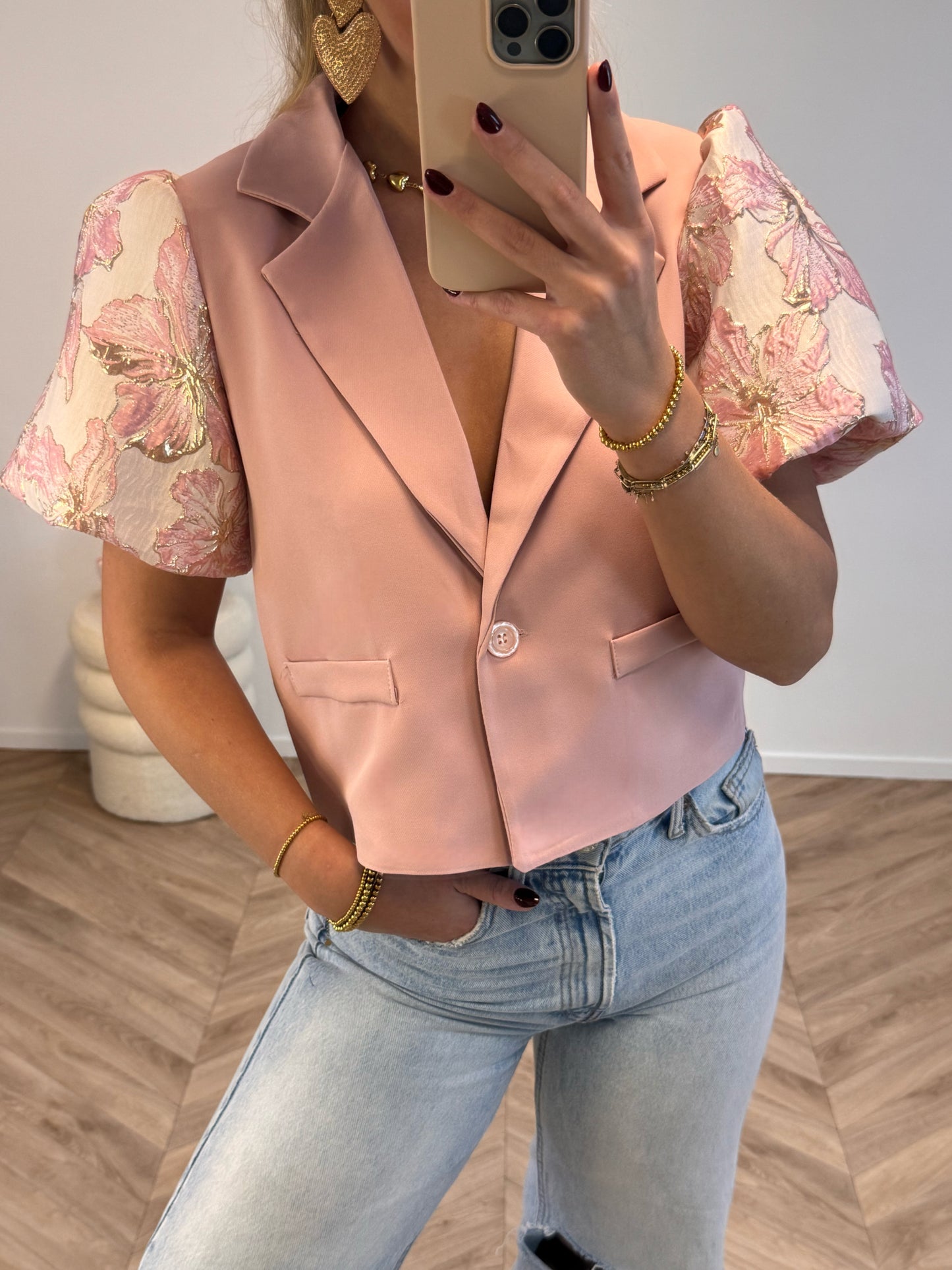 Maeve Puff Blazer Roze