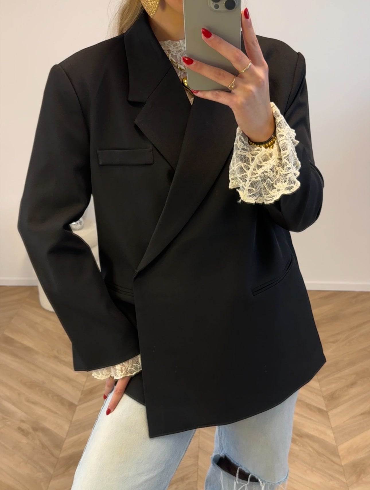 Suze Oversized Blazer Zwart