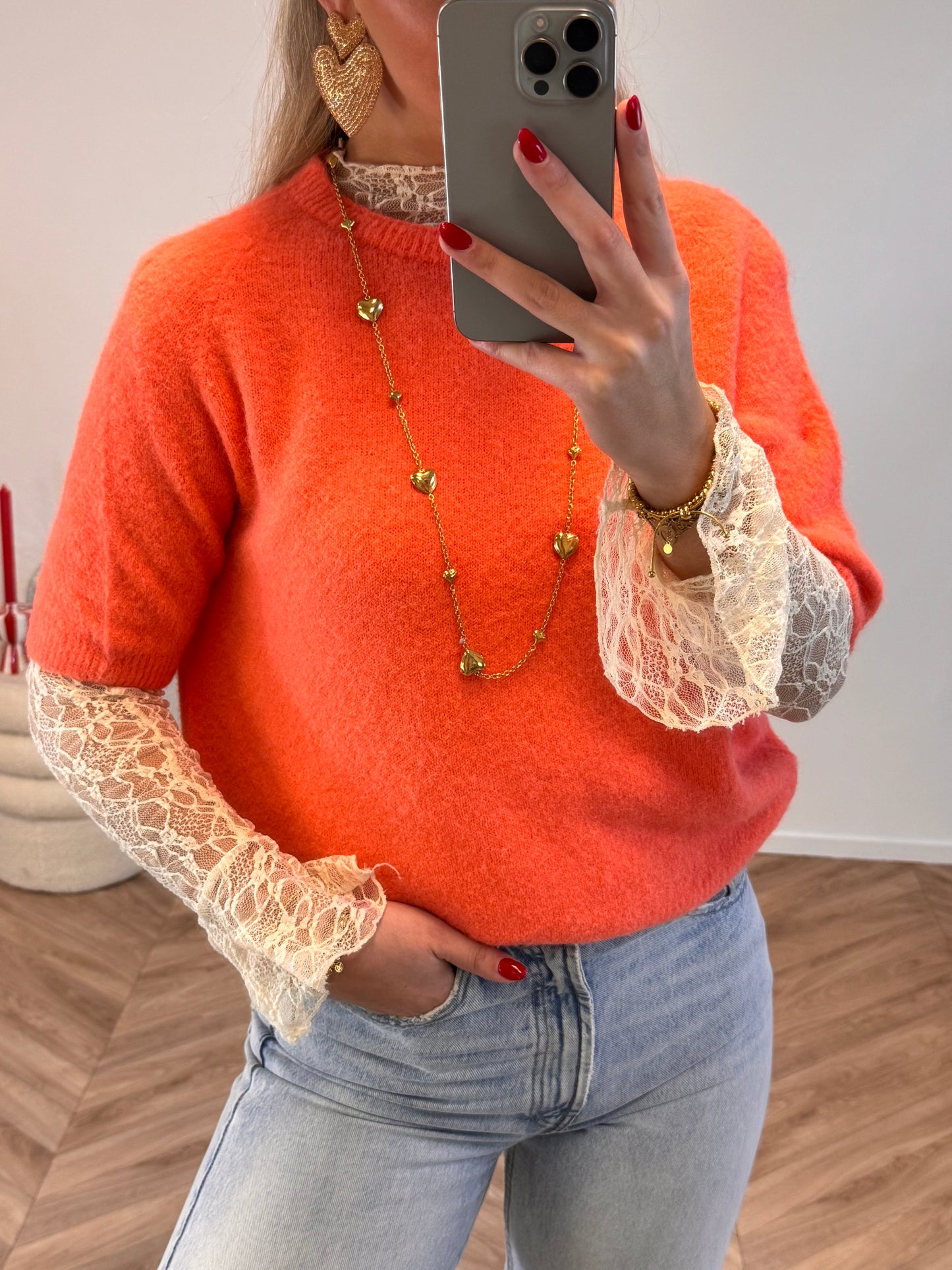 Jolie Knit Baby Alpaca Peach/Oranje