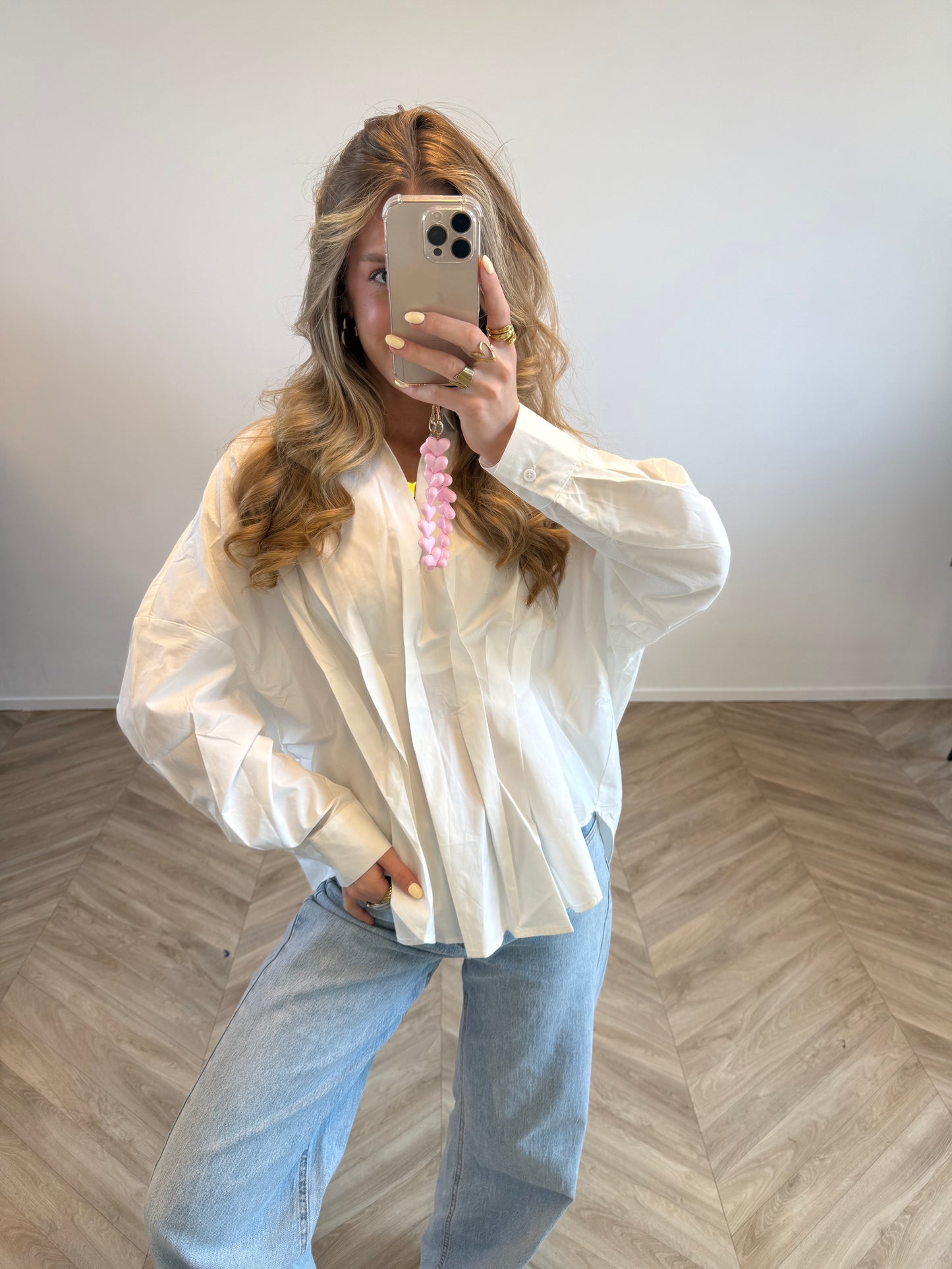 Witte Taille Blouse