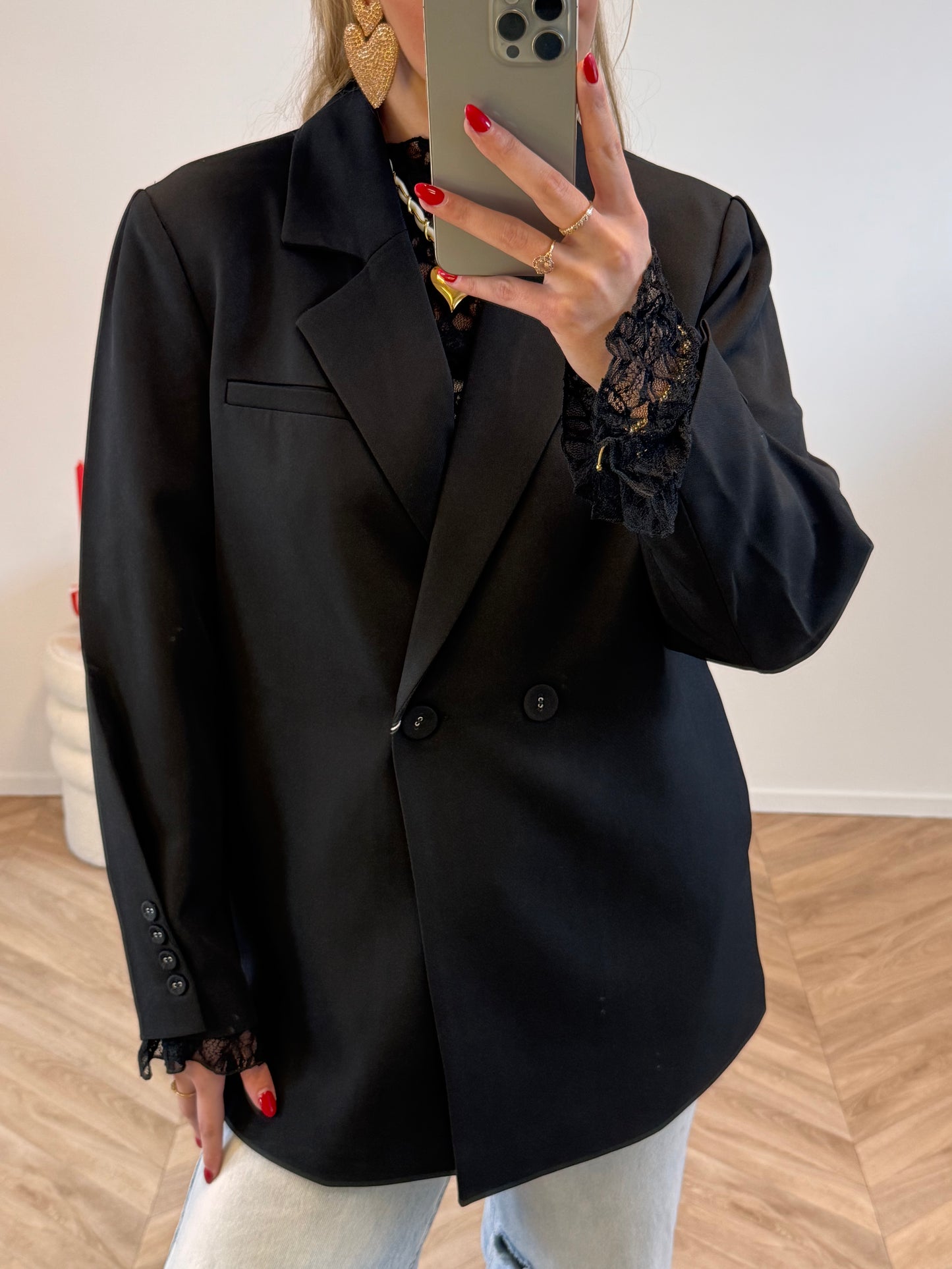 Lina Knotted Blazer Zwart