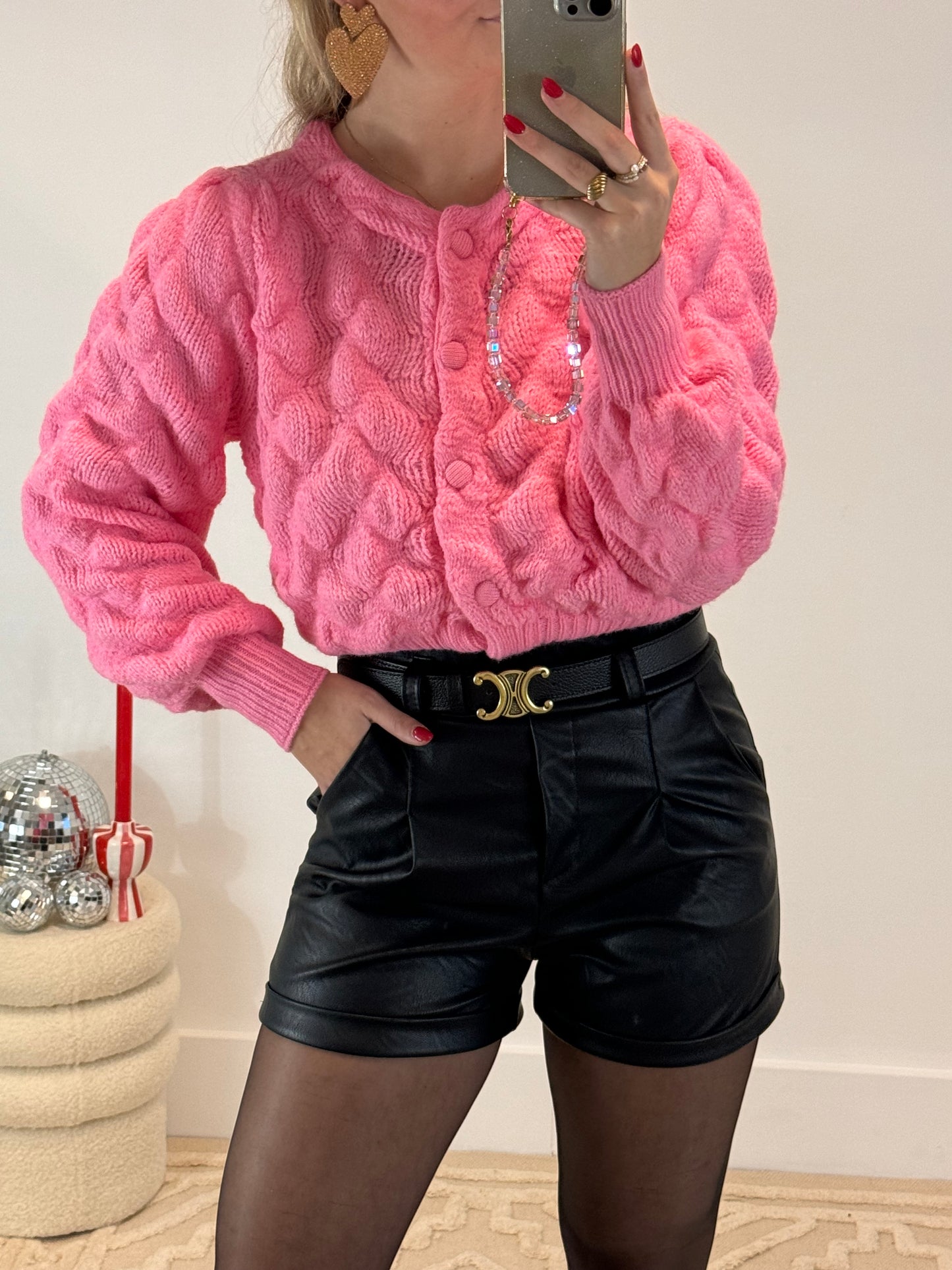 Celin Belt Leather Zwart
