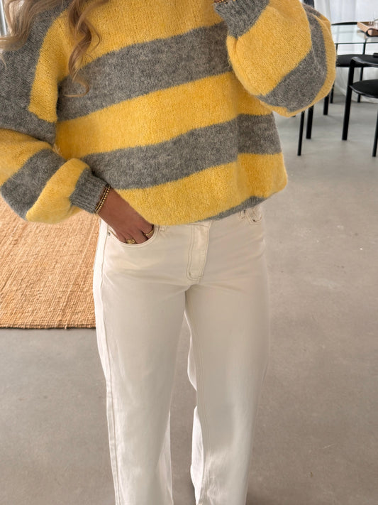 Olivia Wide Leg Jeans Wit