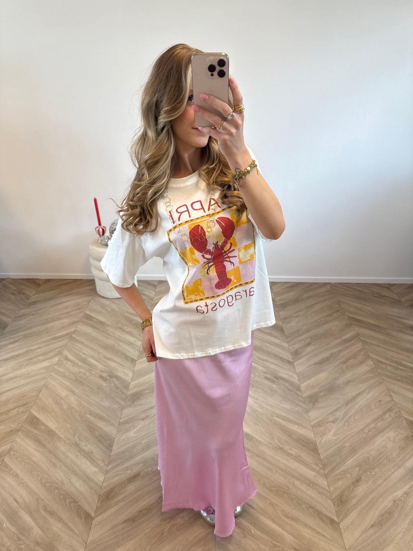 Satin Skirt Roze
