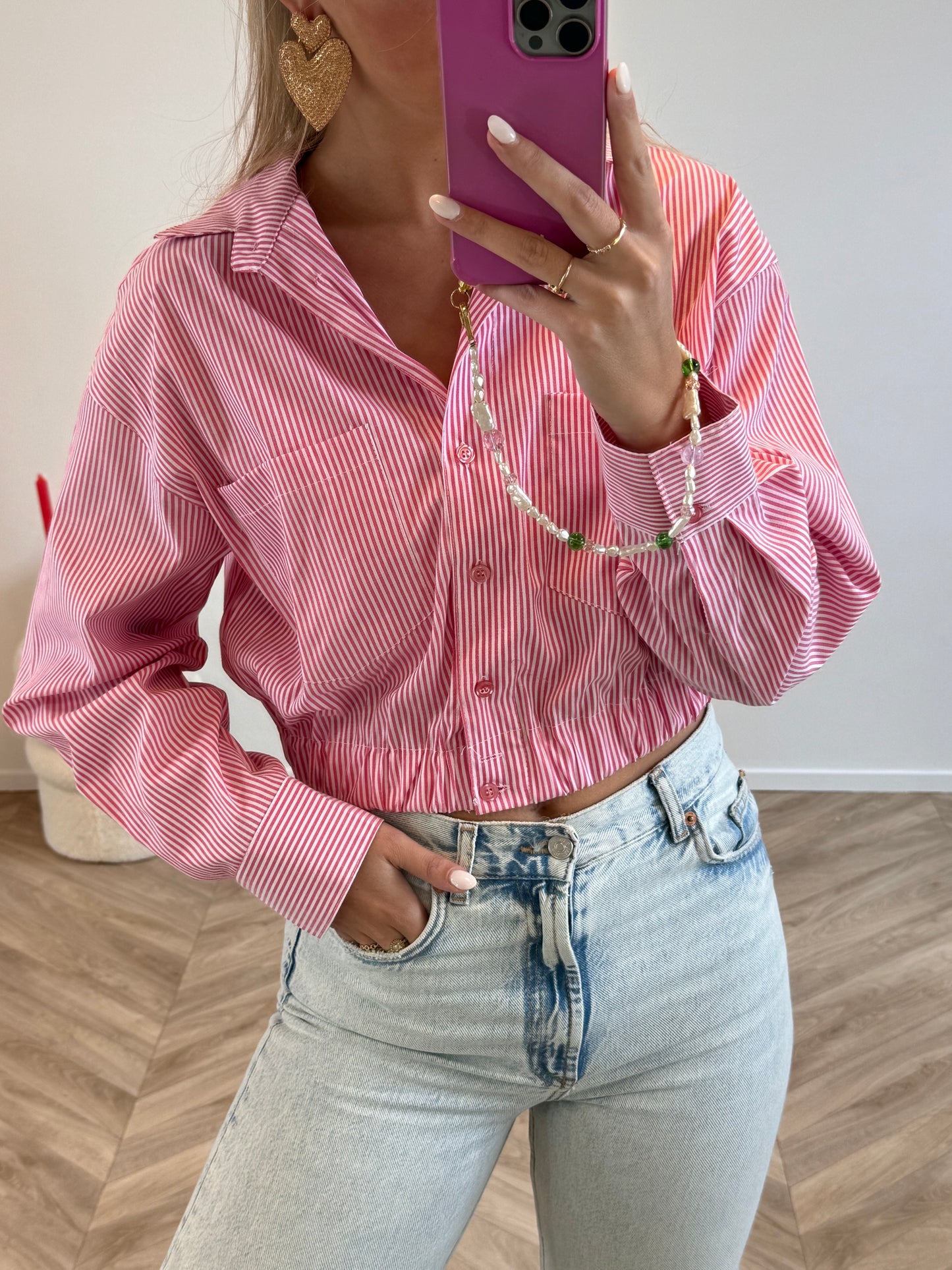 Pip Blouse Gestreept Roze