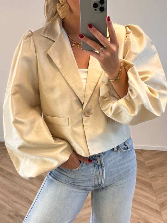 Roxy Puff Blazer Beige