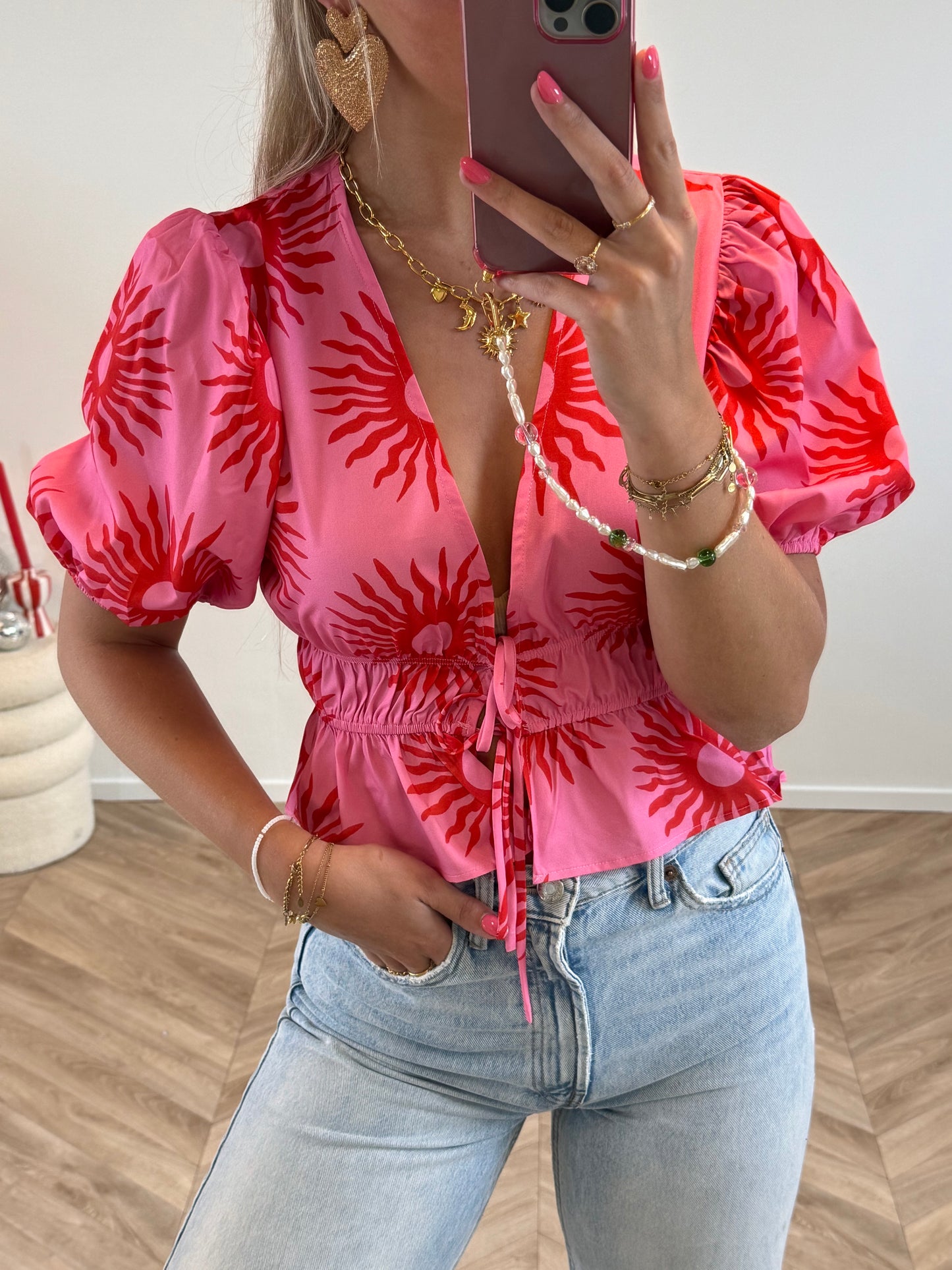 Pink Flower Top