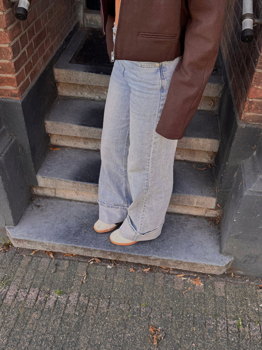 Viva Overslag Wide Leg Jeans