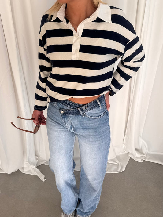 Charlotte Polo Top Blauw PRE ORDER