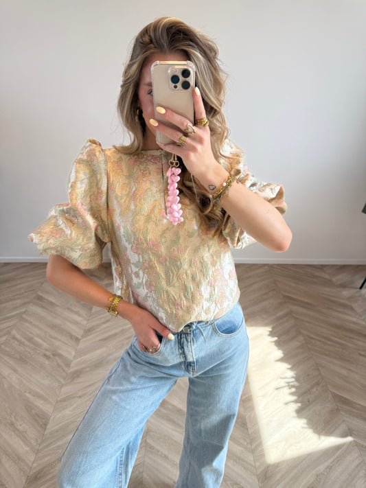 Jacquard Top Goud