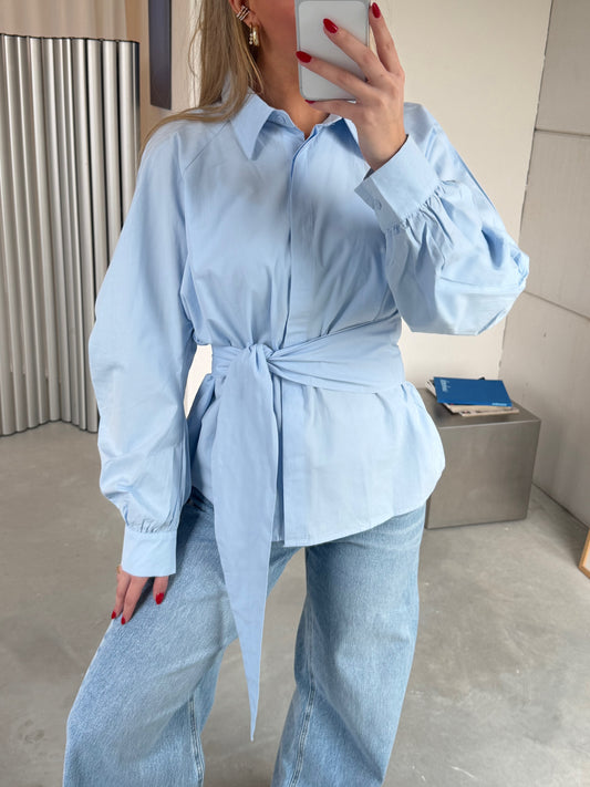 Emily Blouse Strik Blauw