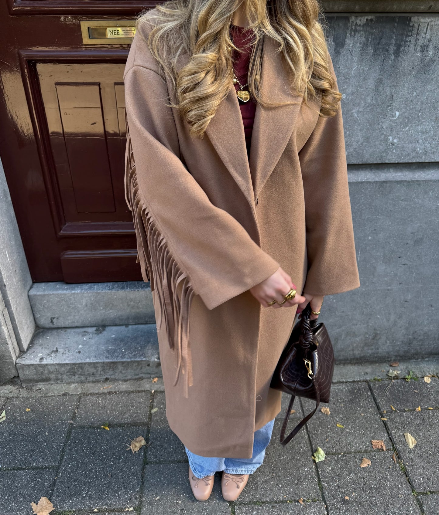 Ruffle Trenchcoat Camel PRE ORDER 03/10