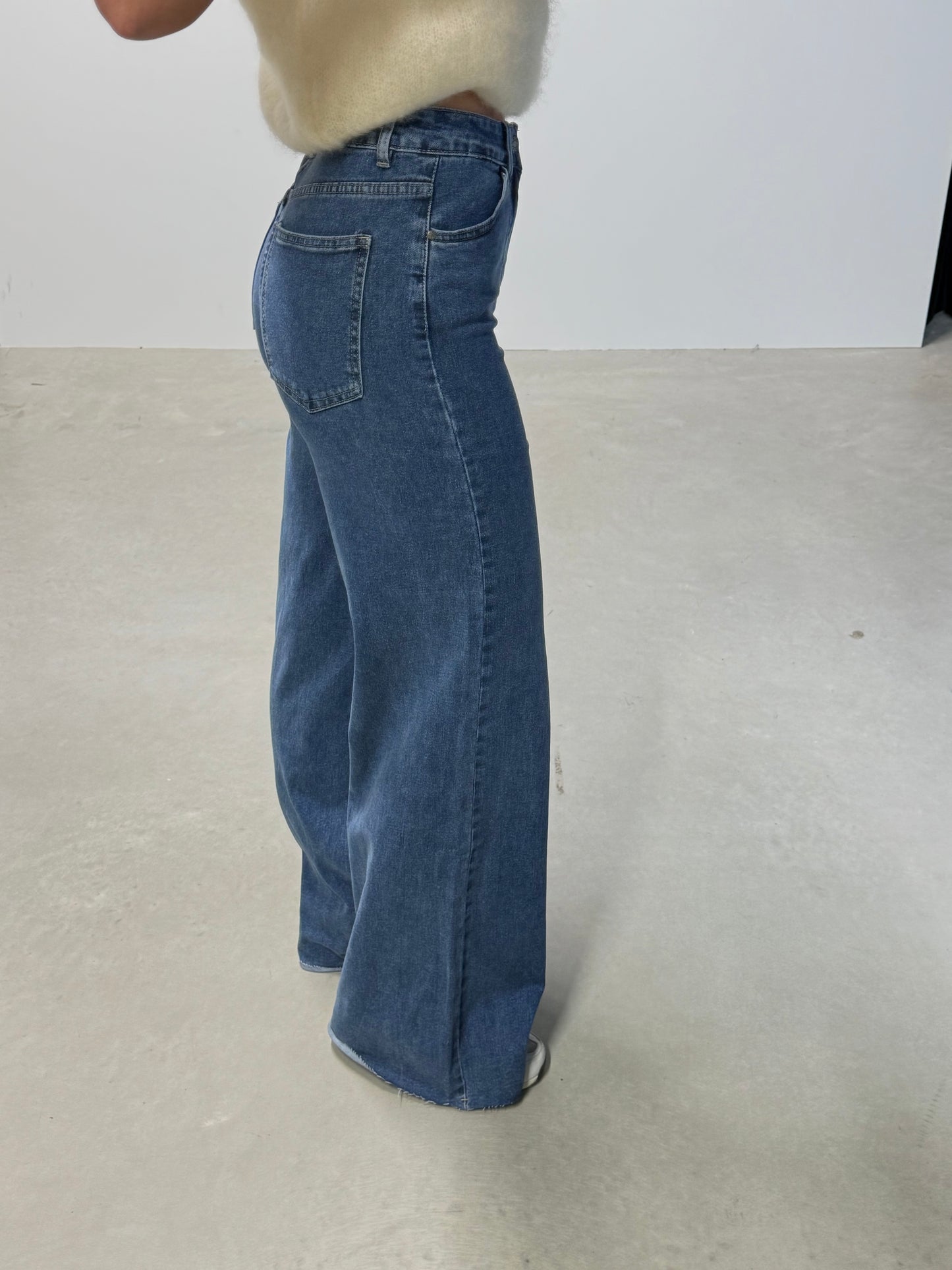 Lola Tall Wide Leg Jeans Blauw
