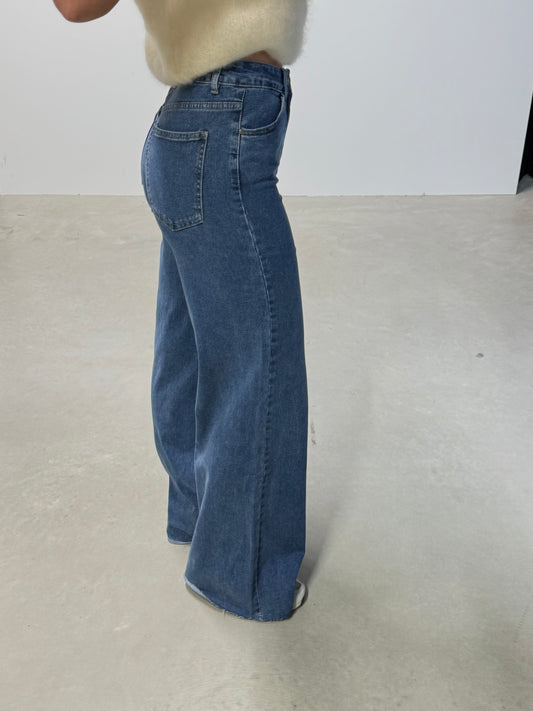 Lola Tall Wide Leg Jeans Blauw