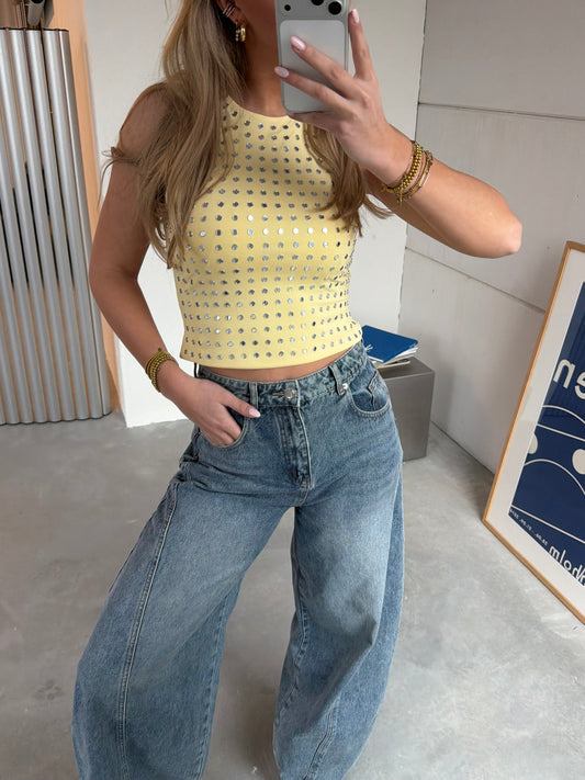 Studs Tanktop Geel
