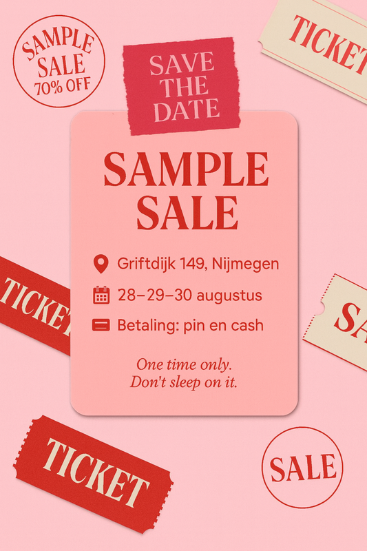 Sample Sale 28 augustus