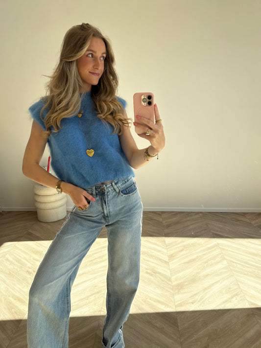 Liva Mohair Top Lichtblauw