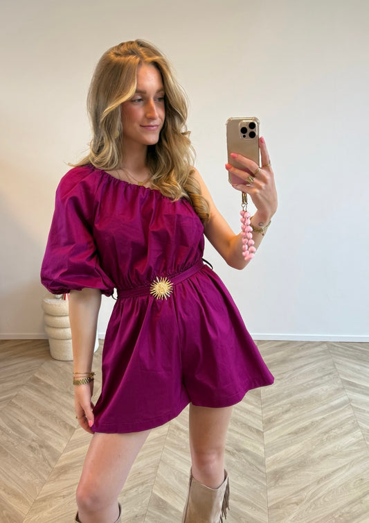 Bella Sunny Playsuit Fuchsia