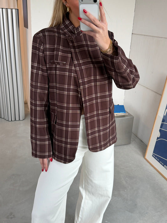 Lieve Blazer Gestreept Bruin