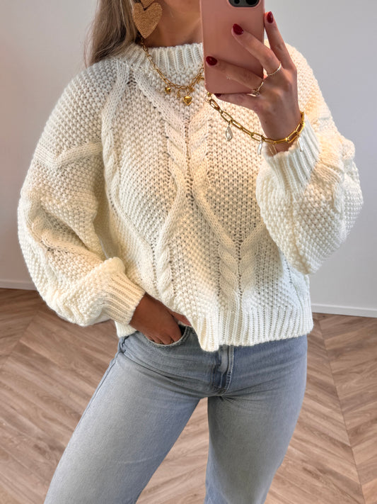 Rosa Knit Off White