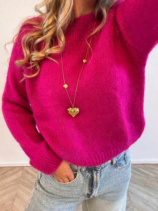 Sophie Mohair Trui Roze